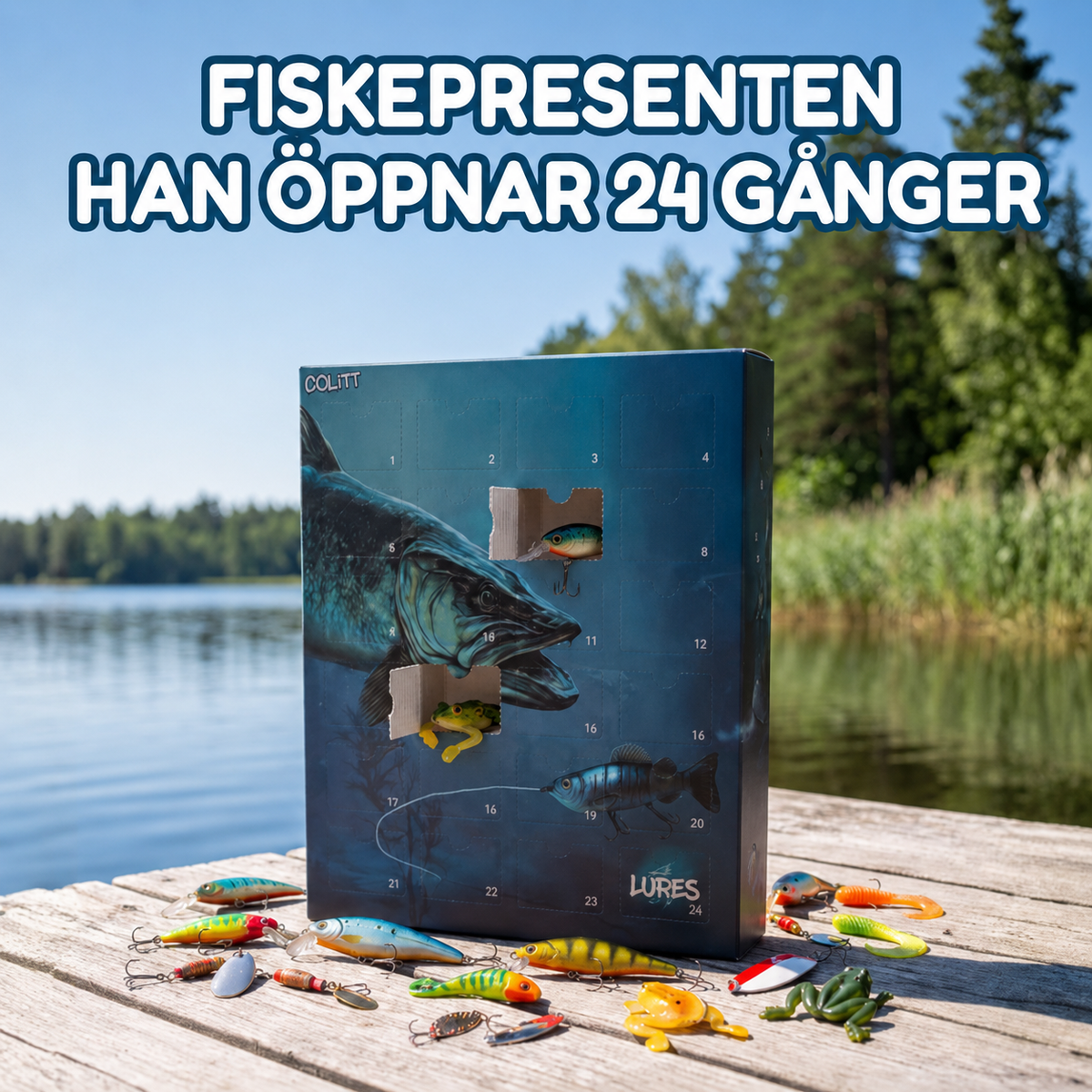Fiskekalendern – 24 unika fiskedrag