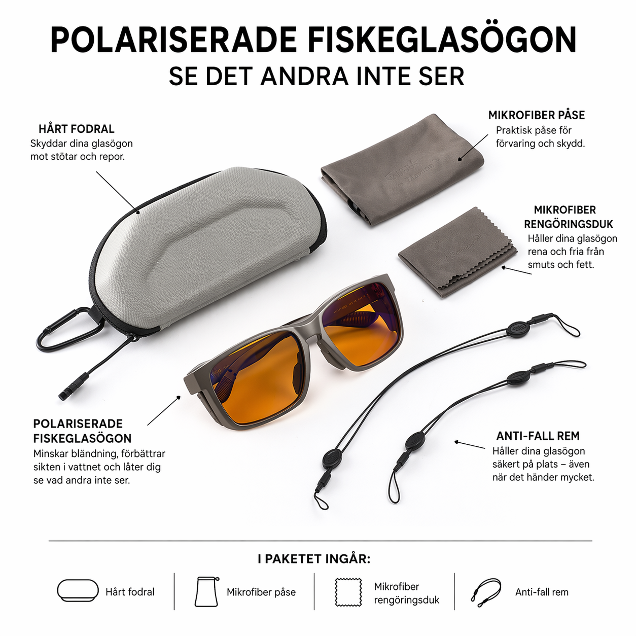 Polariserande FiskeGlasögon - Se det andra inte ser